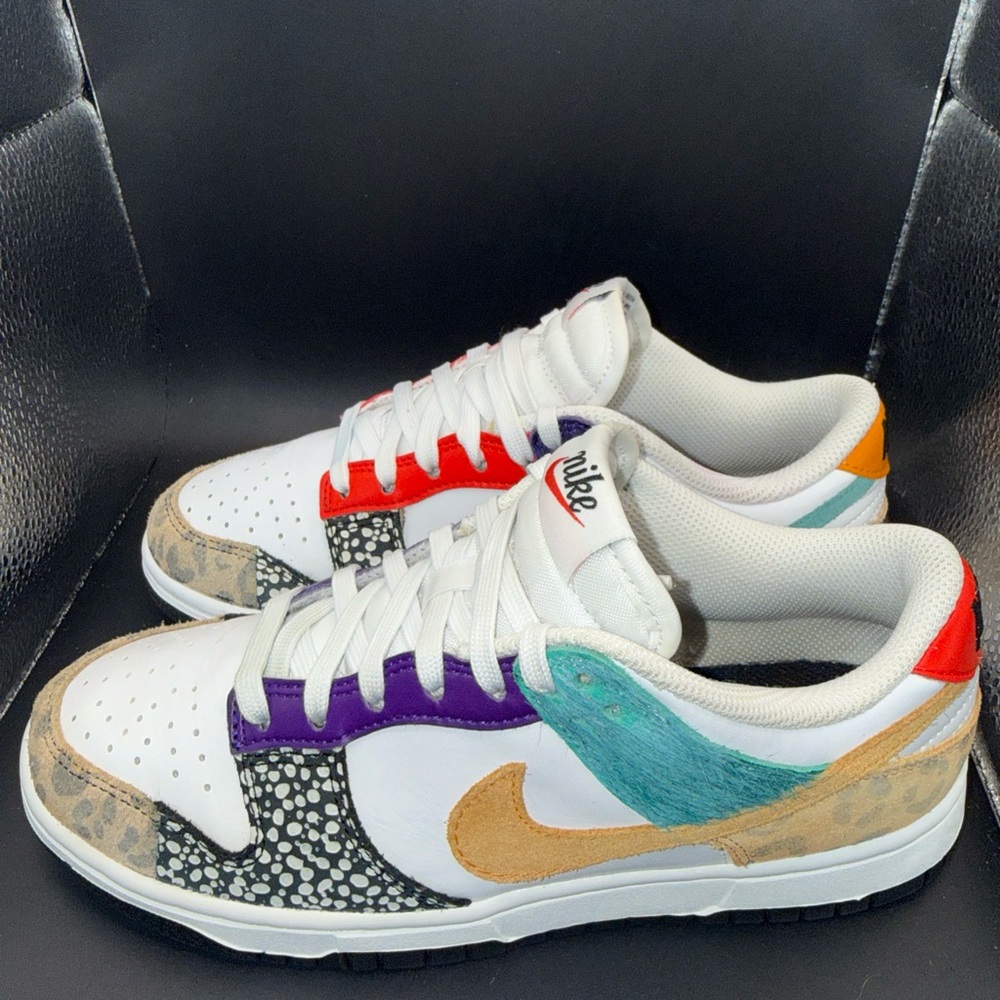 Size 6 - Nike Dunk SE Low Safari Mix Wmns, DN3866-100, Clean, No Box, Good Cond - Picture 2 of 10